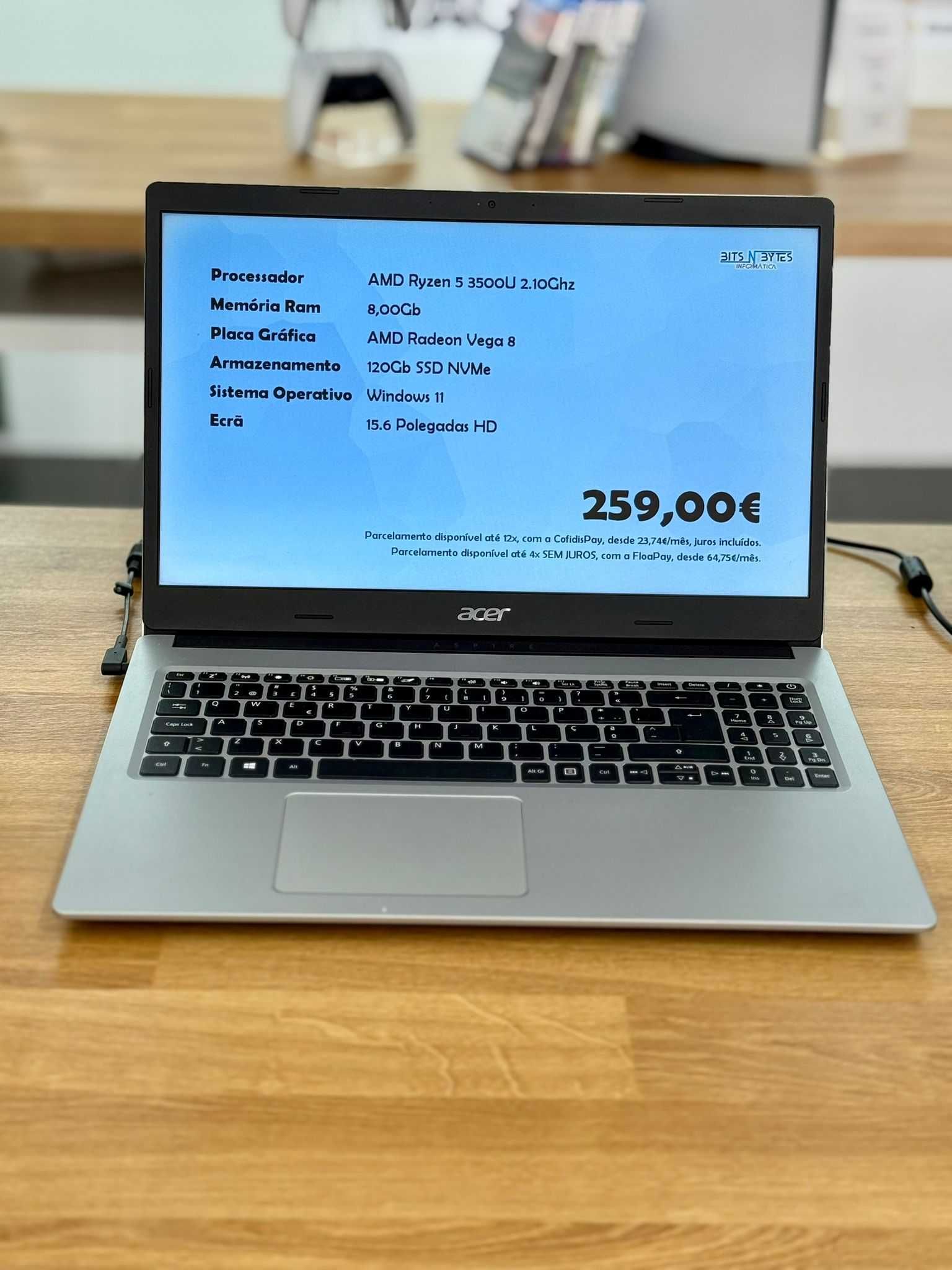 Acer Aspire A315 Ryzen 5 | 8Gb | 120Gb SSD | Vega 8 | 15.6″