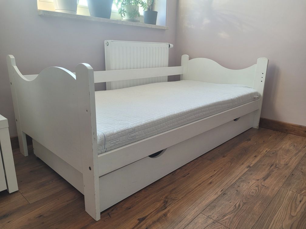 Łóżeczko drewniane 160x80 białe