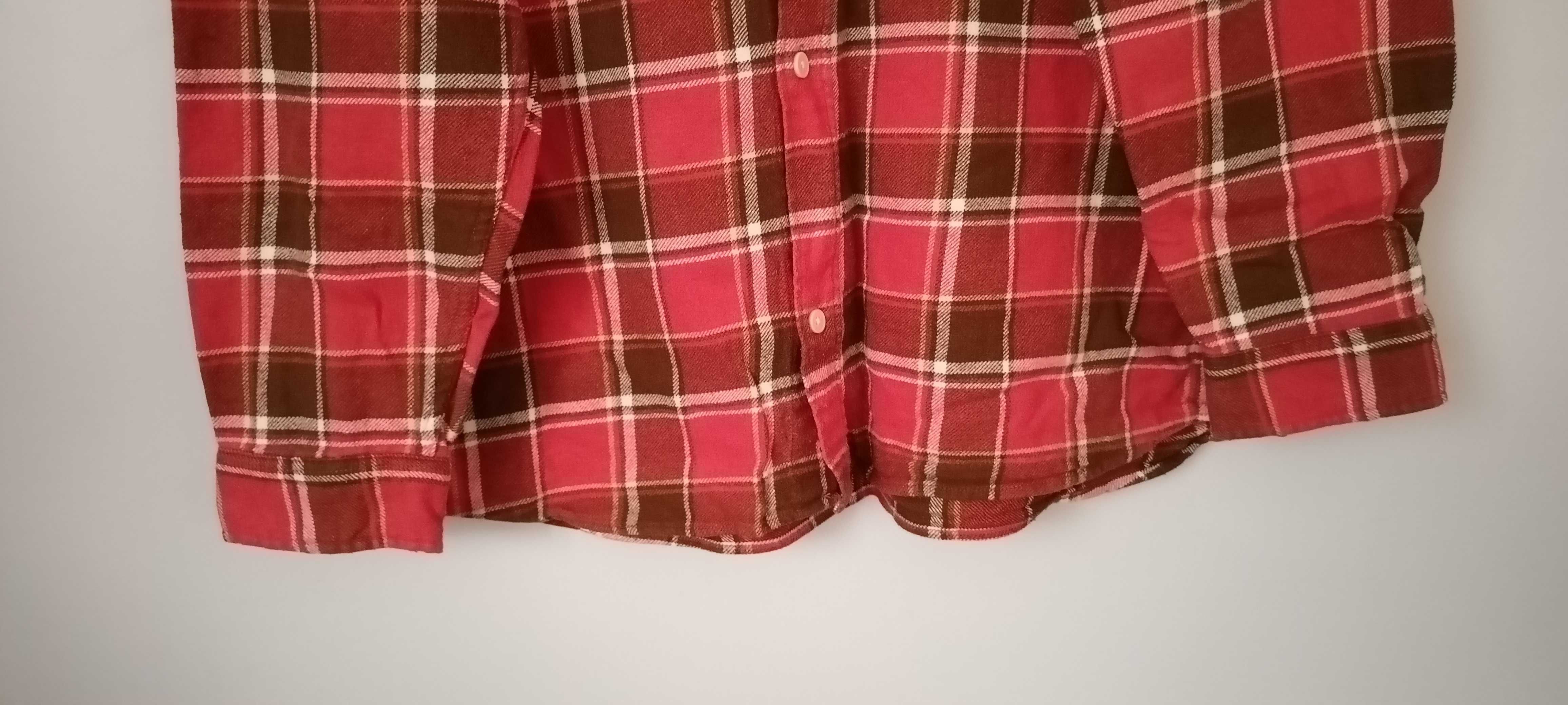 Koszula Flanelowa w kratę H&M 100% Bawełna Relaxed Fit