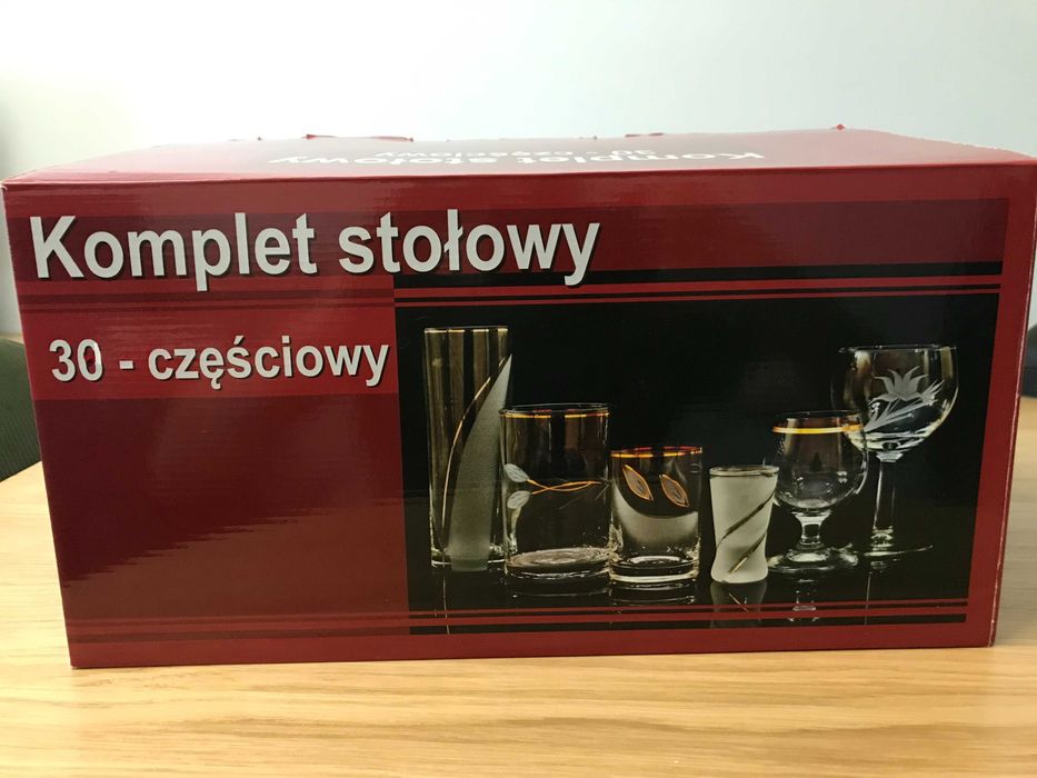 Zestaw stołowy Krosno 30-częściowy , zastawa, kieliszki, szklanki