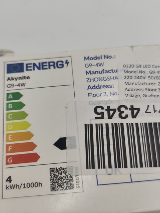 Zestaw 6 żarówek LED G9 4W AkyNite nowe