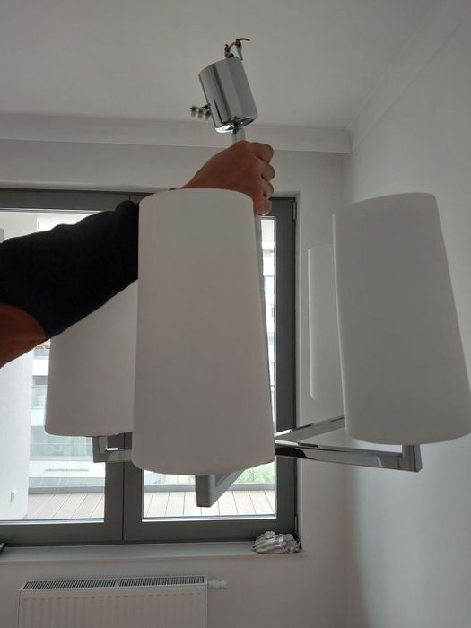 Camelot 2053 - nowoczesny żyrandol z pięcioma kloszami