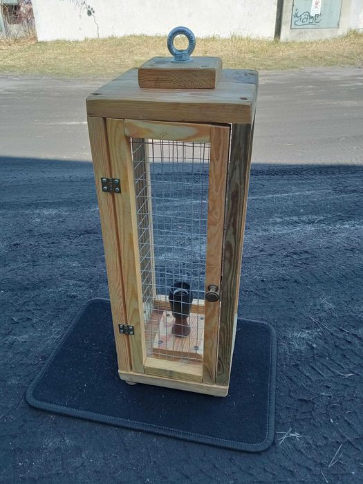 Lampa na prąd drewniana handmade