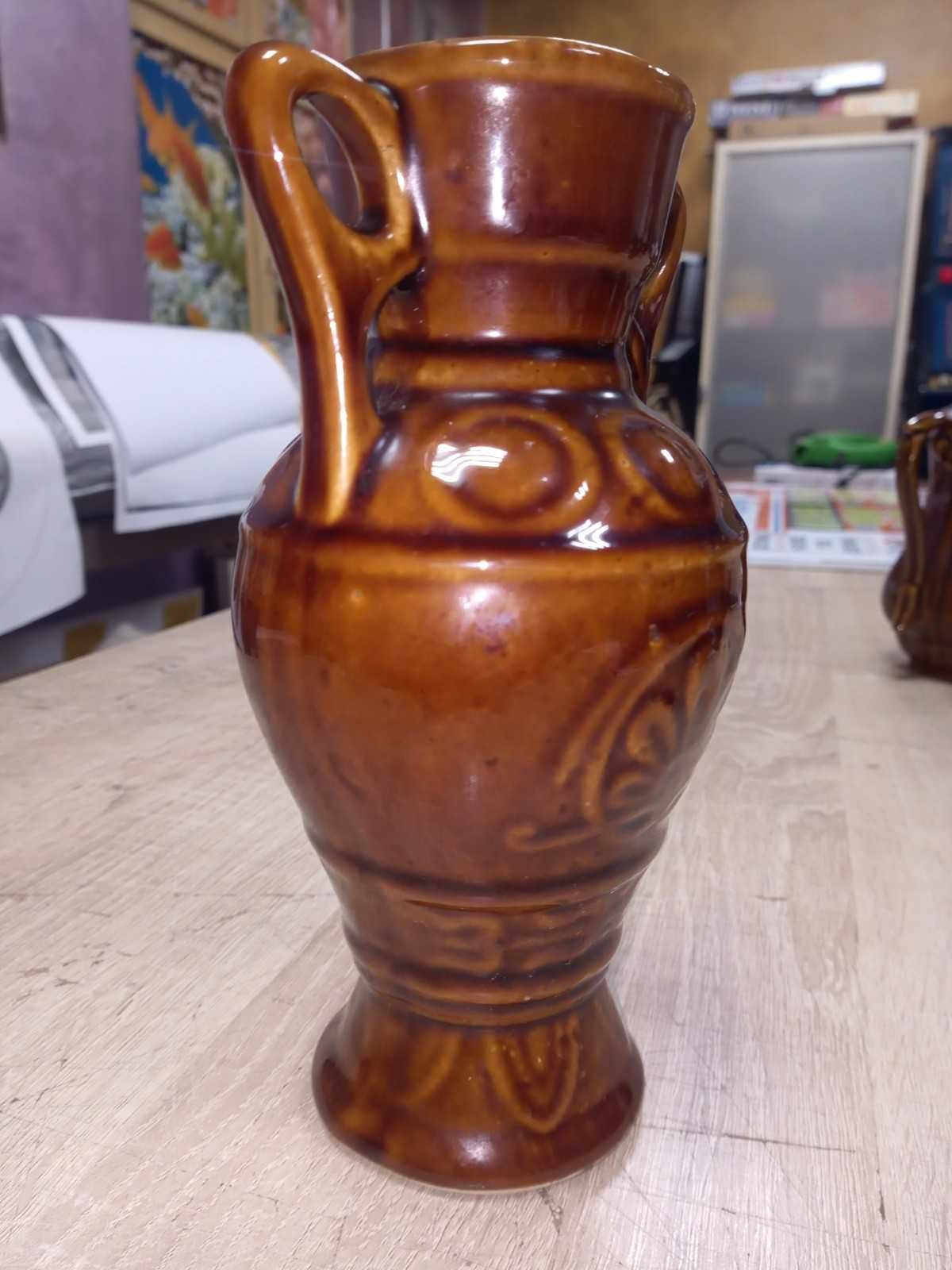 Stylowy wazon / amfora z PRLu  porcelana / porcelit wys.23 WYSYŁKA 1zł