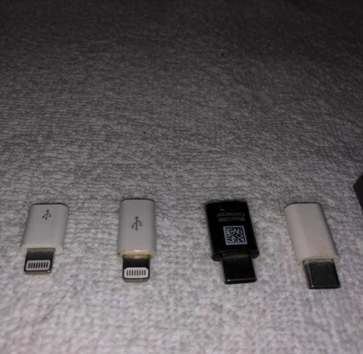 5 Adaptadores,fones Cabo Apple 2 Em 1 Lightning+USB-C-Jack 3.5mm
