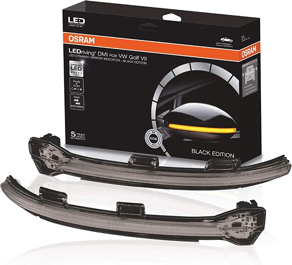 Osram LEDriving lampy kierunkowskazy żarówki canbus adaptery VW golf