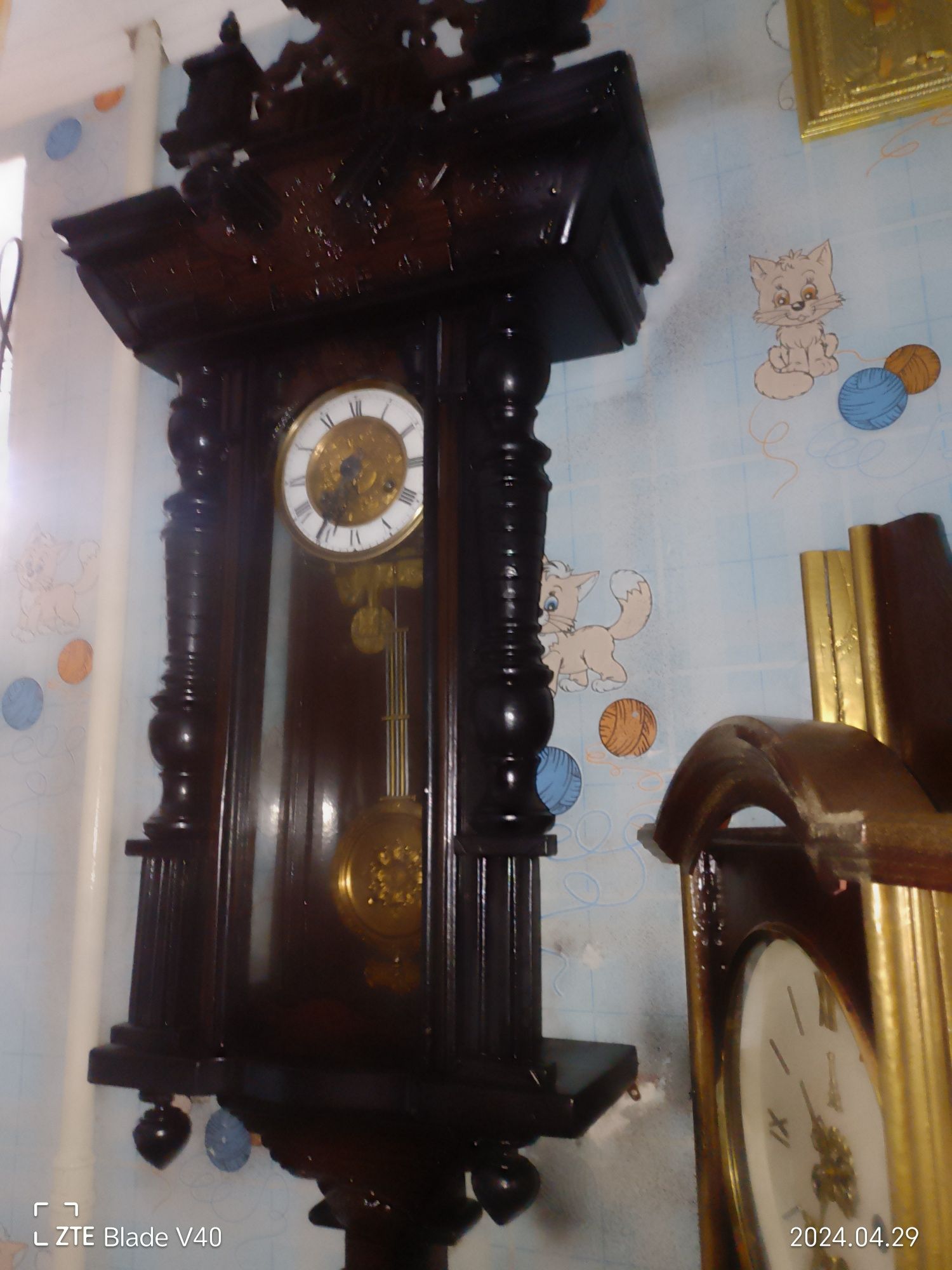 Часы старинные настенные с боем антиквариатXIХ век