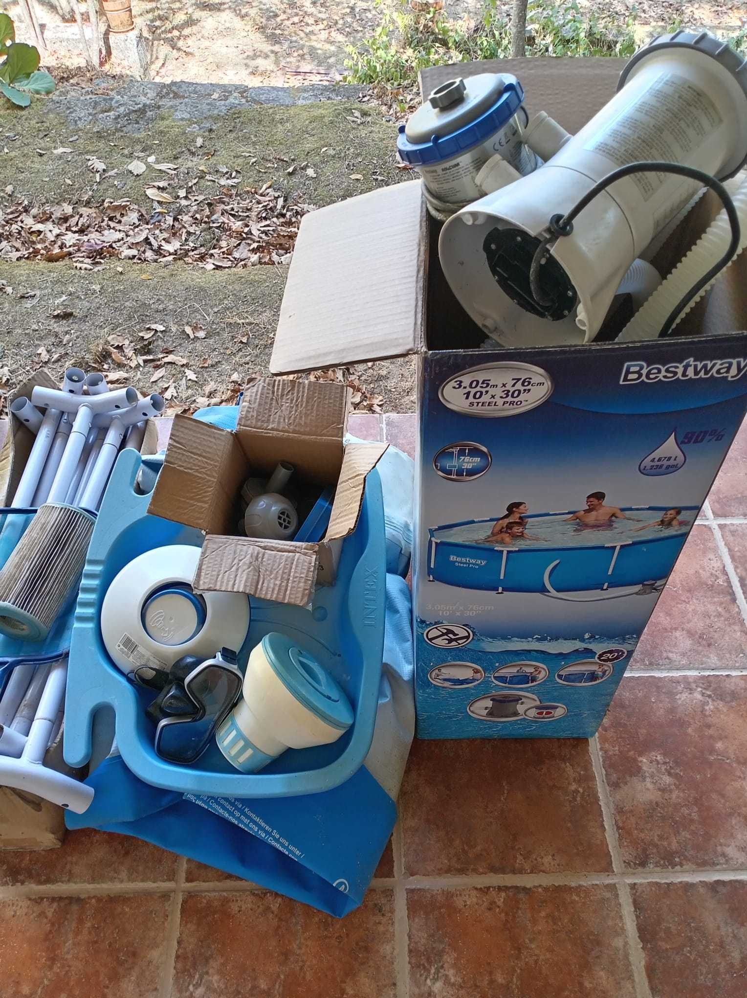 Piscina intex 3m c/ todos os acessórios e 2 bombas, pouco uso