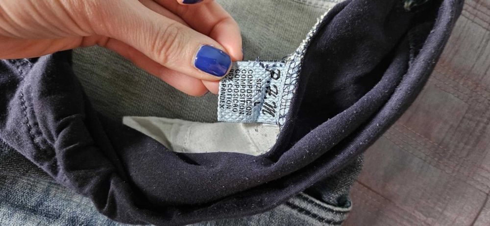 jeansy damskie ciążowe, rozmiar L