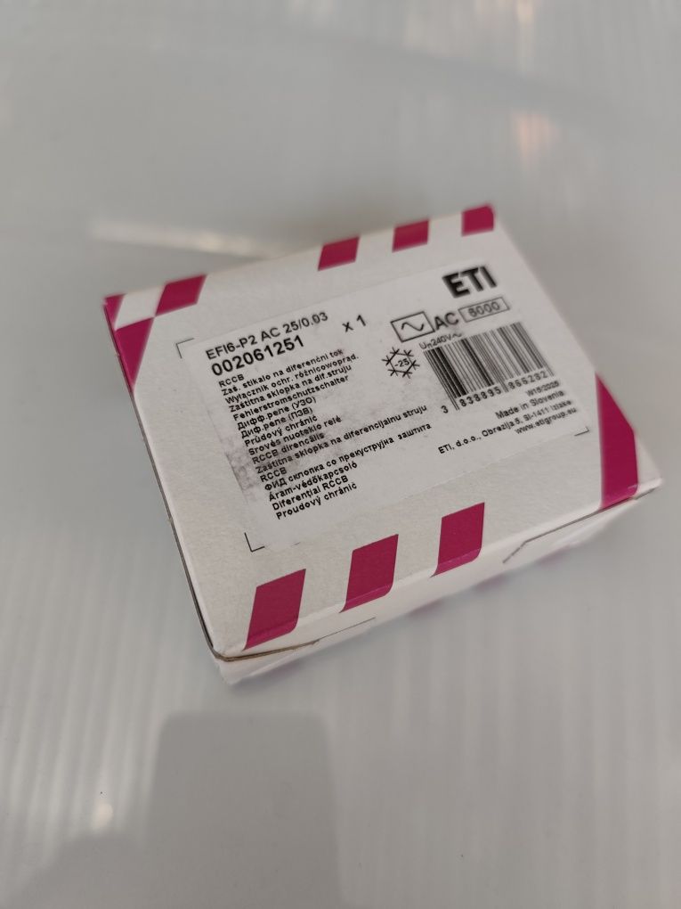 Różnicowopradowy ETI 1f 25A + bezpiecznik 1f B16