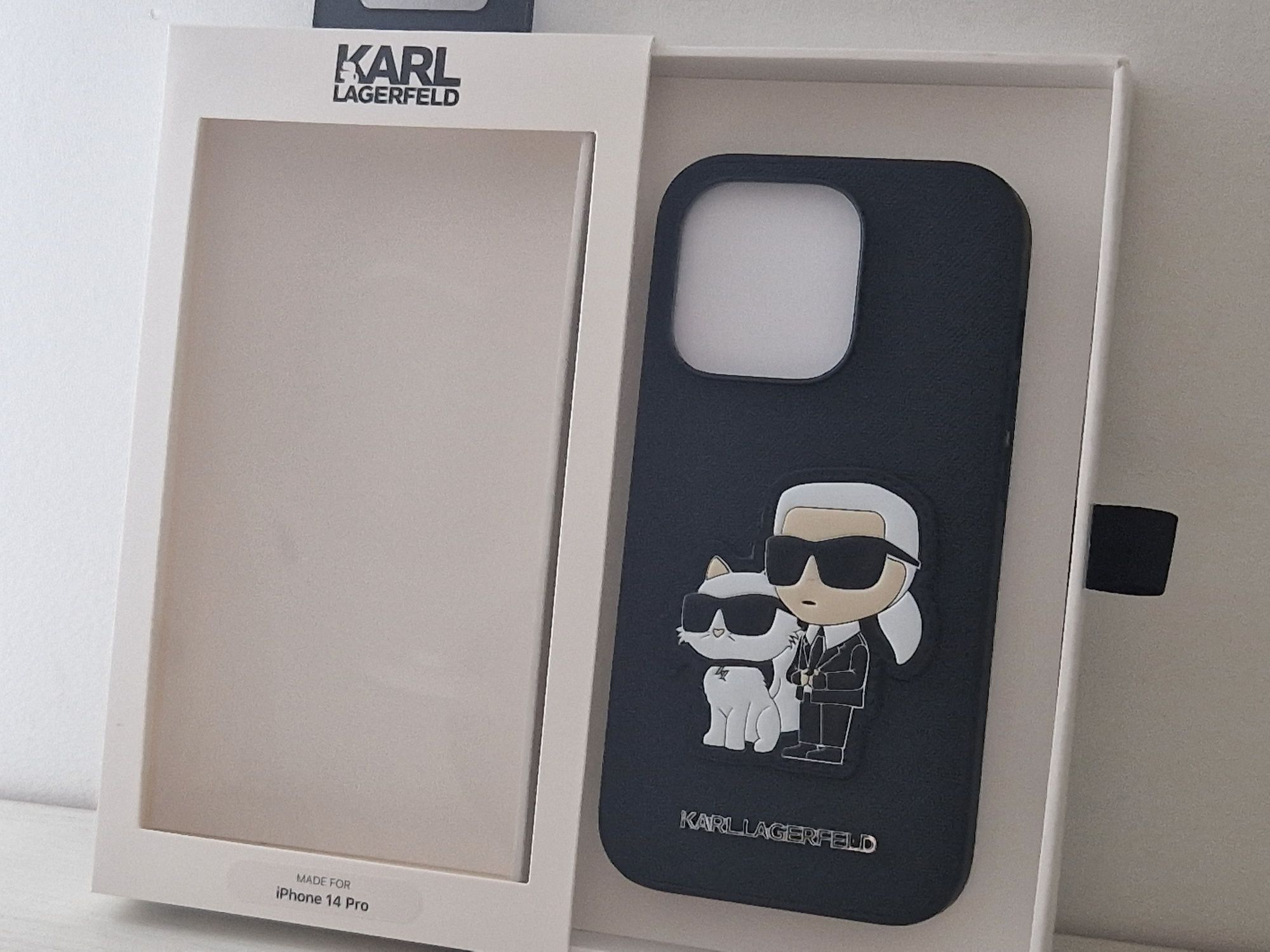 Oryginalne Etui KARL LAGERFELD Saffiano Karl & Choupette Iphone 14 Pro