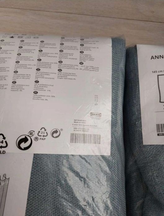 Annakajsa,Nowy zasłony zacieniające, 1 para, szaroniebieski