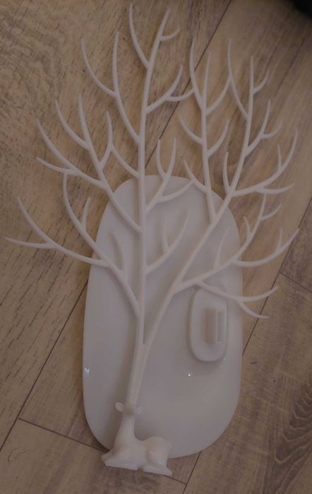 Stojak na biżuterię drzewo, biały, wymiary 25x22 cm