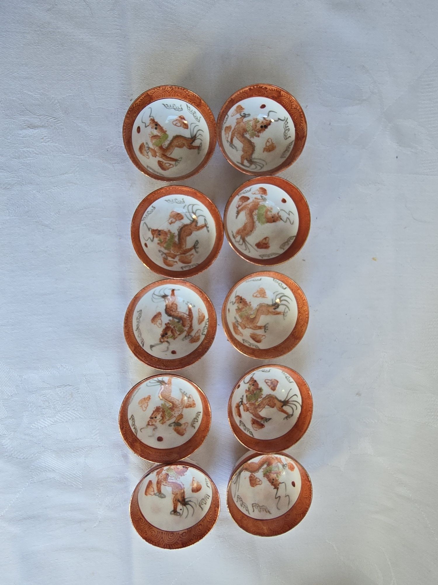 10 x mała miseczka 5cm Chińskie porcelana na sos