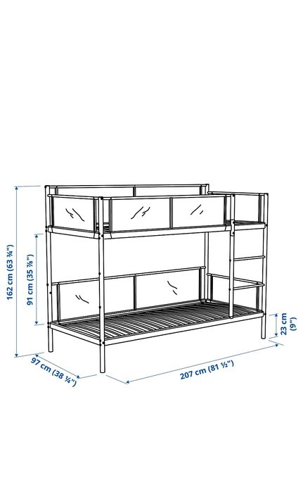 Łóżko piętrowe IKEA Vitval