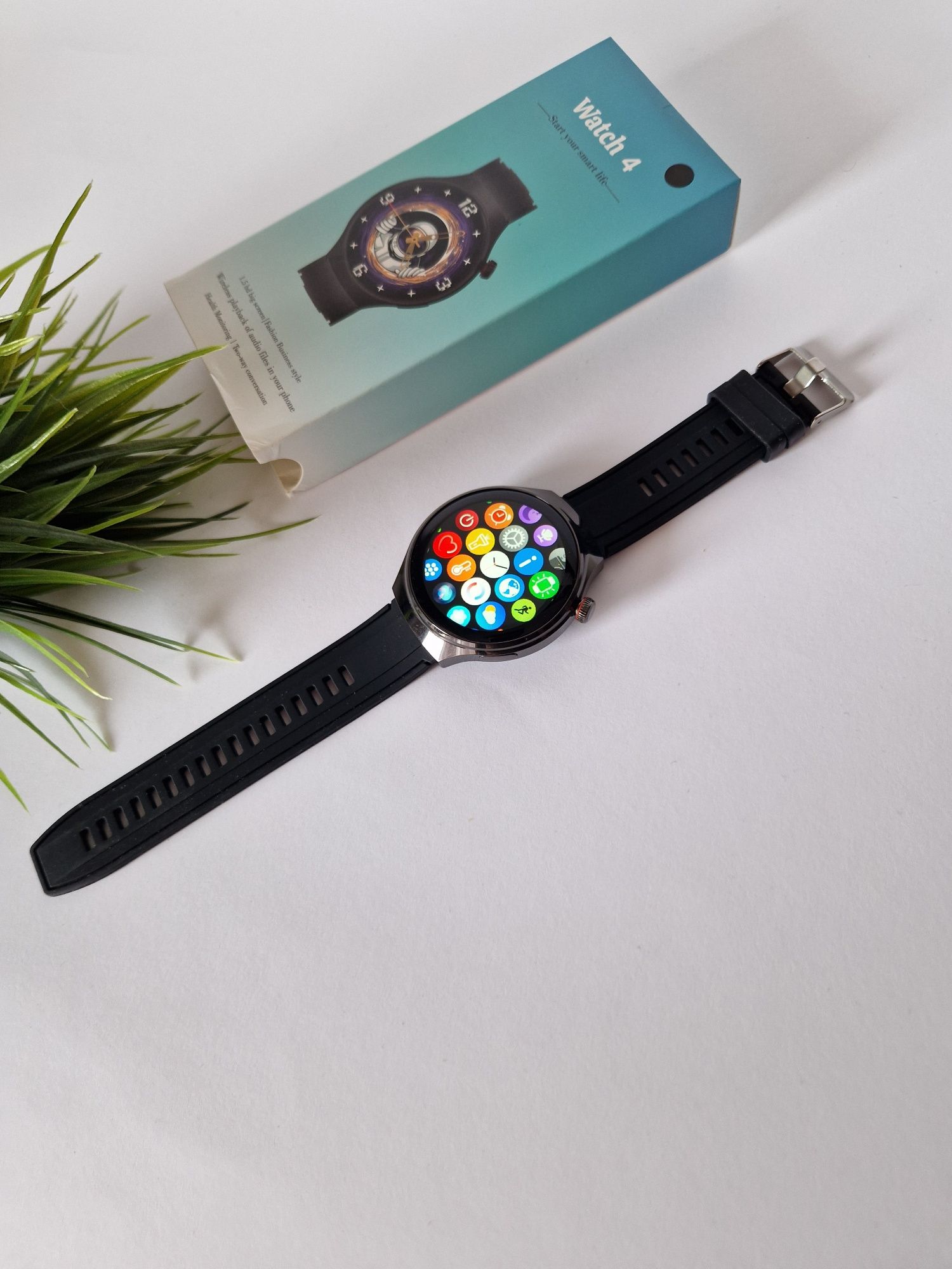 Smartwatch GT4 z 3 paskami, pełny komplet