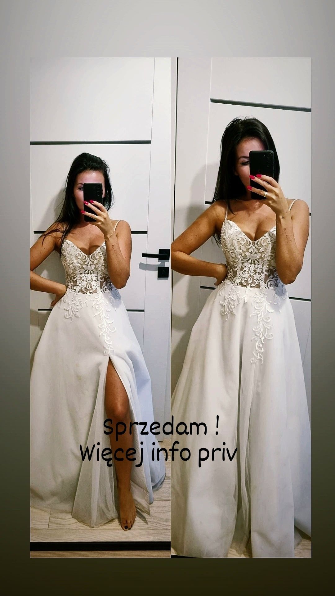 Sprzedam piękna suknię ślubną rozmiar XS