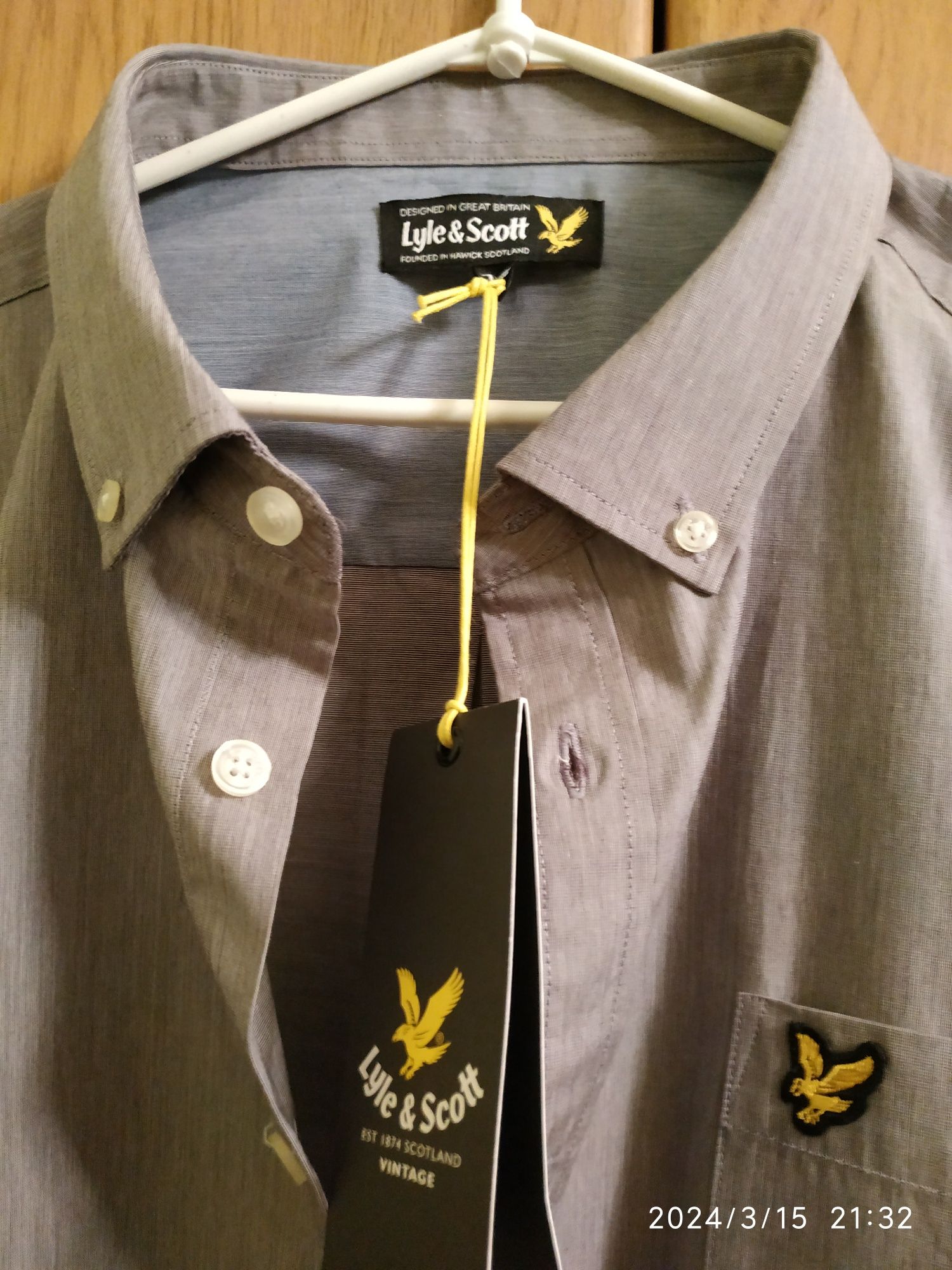 Koszula męska szara Lyle&Scott XXL nowa