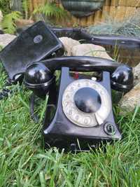 Stary telefon PRL czarny kompletny