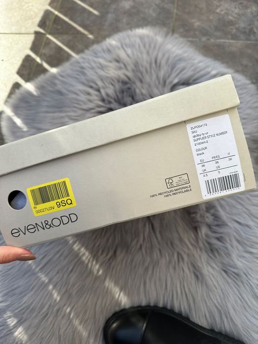 botki czarne damskie buty sztyblety Even & odd nowe r 36