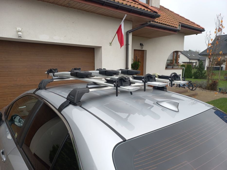 Bagaznik dachowy+uchwyty rowerowe+na narty Yakima /Whispbar/Thula