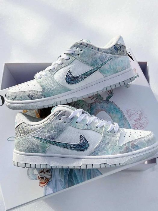 ЗНИЖКА‼️ 40 (25,5 см) Nike Dunk Year Dragon білі кеди найк дракон