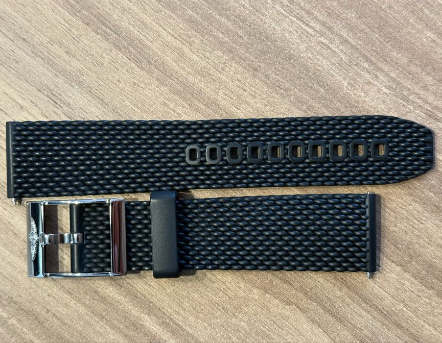 Breitling - pasek gumowy z klamerką do zegarka