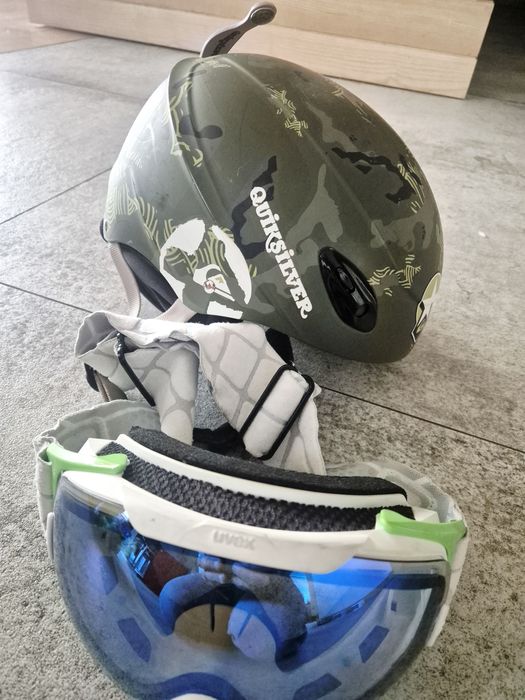Kask narciarski quiksilver + gogle uvex