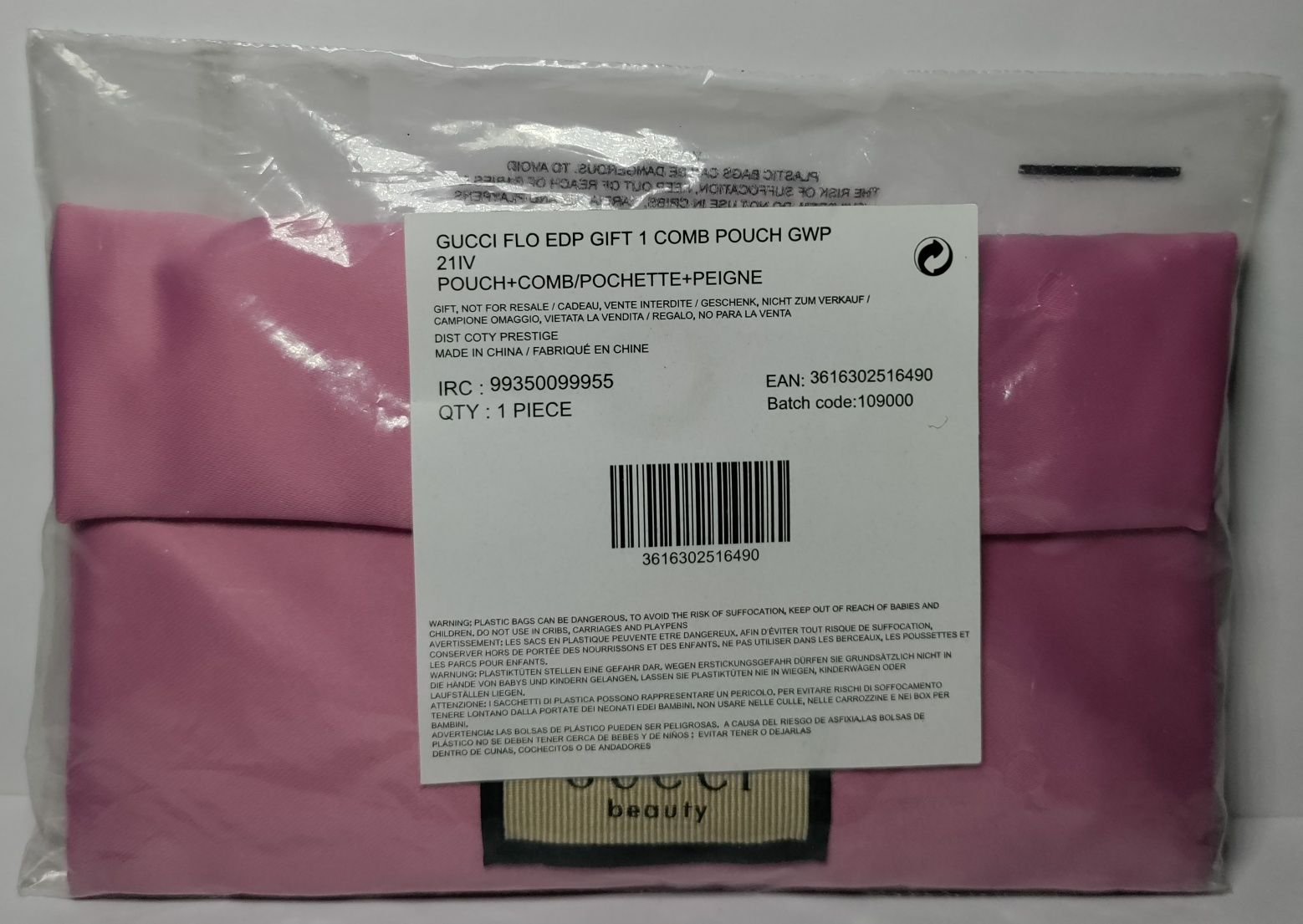 Nowa sakiewka woreczek na grzebień Gucci Beauty Comb Pouch Bag VIP