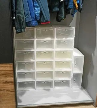 Szafka na buty biała regał pudełka organizer szafa 20 sztuk