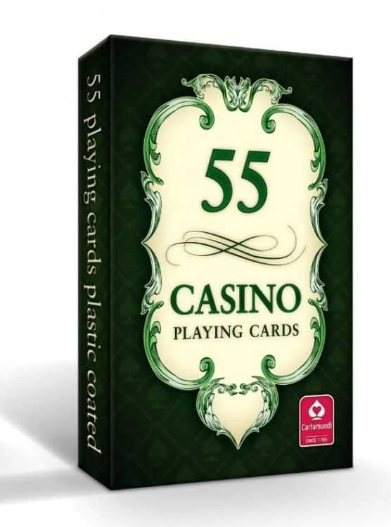 Cartamundi Karty Casino 55 l - zielone - Nowe