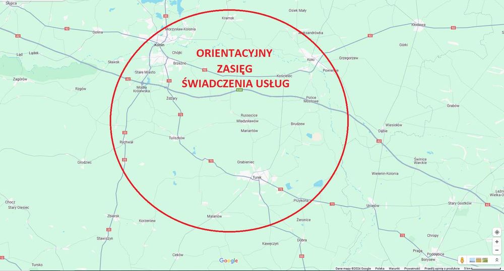 Usługi minikoparką, koparką łańcuchową, przeciskiem-kretem