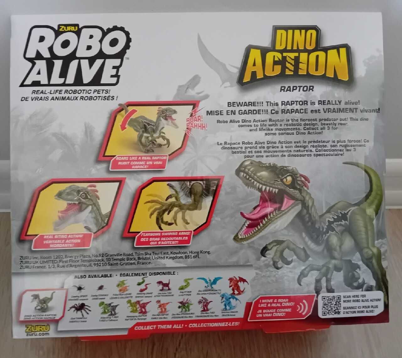 Zuru Robo Alive - Dino Action, interaktywny raptor dinozaur