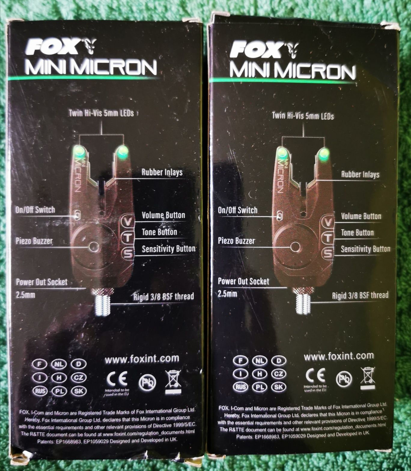 Sygnalizatory Fox Mini Micron zielone 2szt