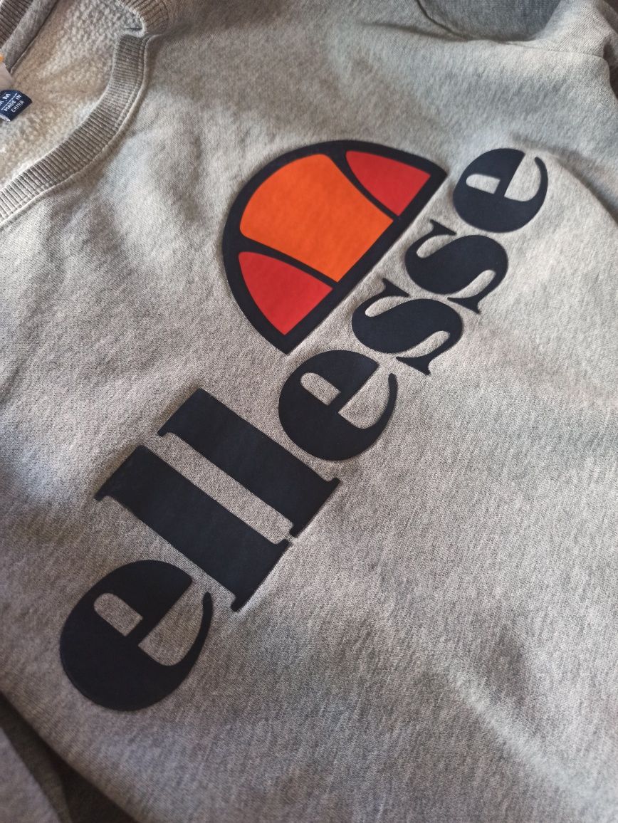 Ellesse bawelniana szara logowana bluza r. M