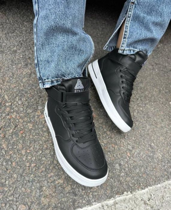 КОЖА зима на 37 (24см)  кросівки хайтопи натуральна шкіра зи