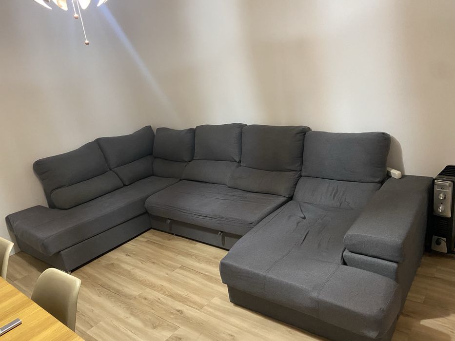 OPORTUNIDADE Sofá Grande Cinzento