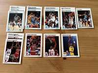 NBA HOOPS 91-92 16 kart kolekcjonerskich Bulls Lakers Hornets