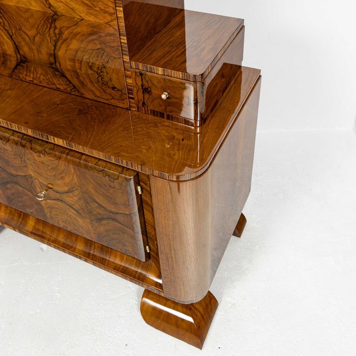 Komoda i Barek w Stylu Art Deco – Antyk Polska międzywojenna orzech