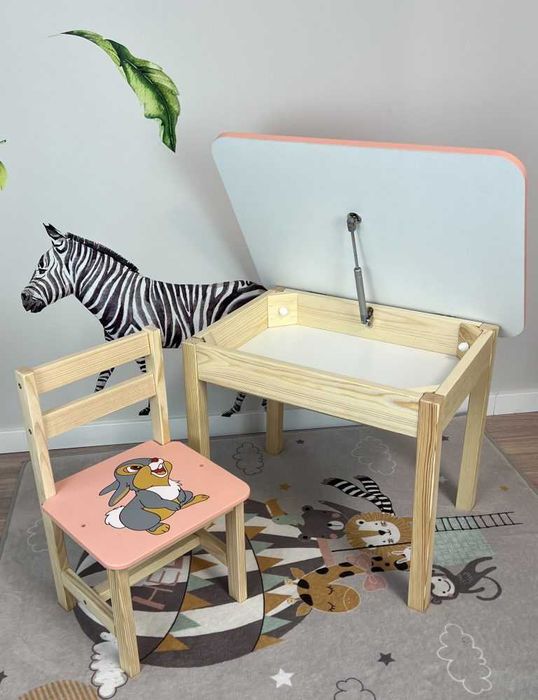 Дерев'яний дитячий столик зі стільчиком. Опт від виробника (ціна 1380)