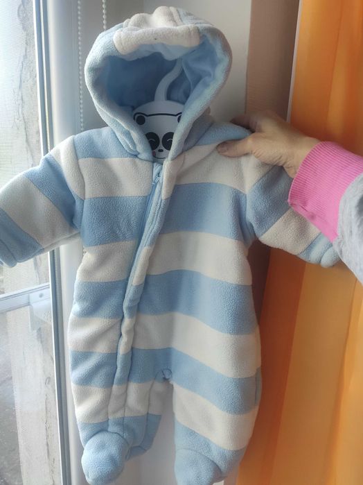 Kombinezon zimowy z kapturem niemowlęcy, dla noworodka