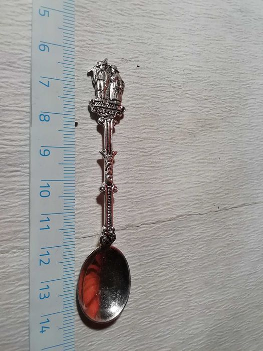 Łyżeczka srebrna ozdobna stylowa sygnowana