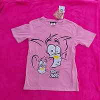 Różowy Tshirt Sinsay Tom& Jerry  duże XXS