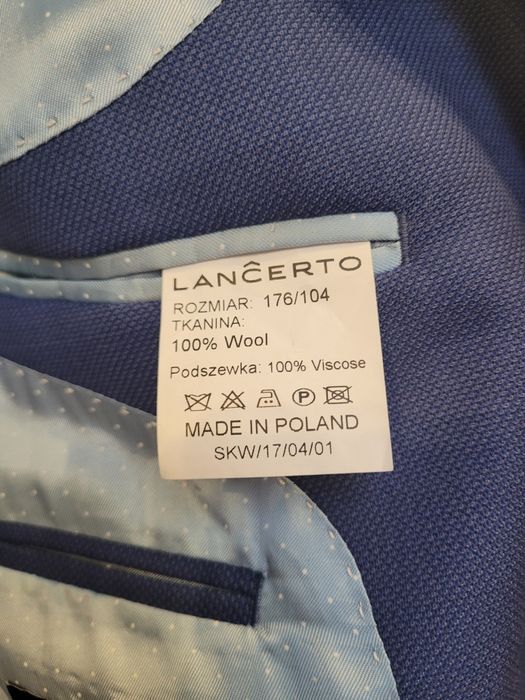 Garnitur męski lancerto niebieski