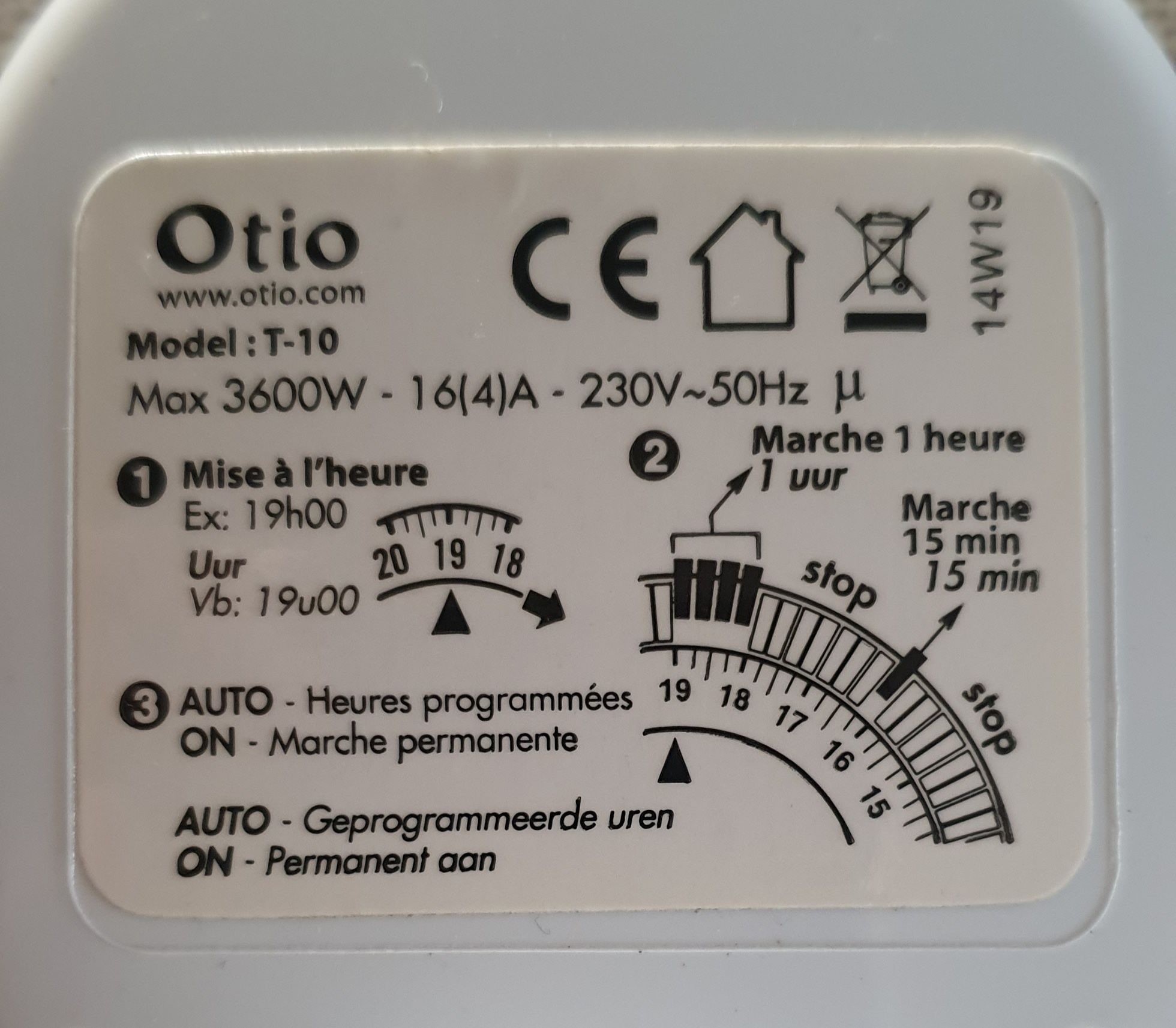 OTIO T-10 ANALOGOWY PROGRAMATOR CZASOWY Sterownik zegarowy jak nowy