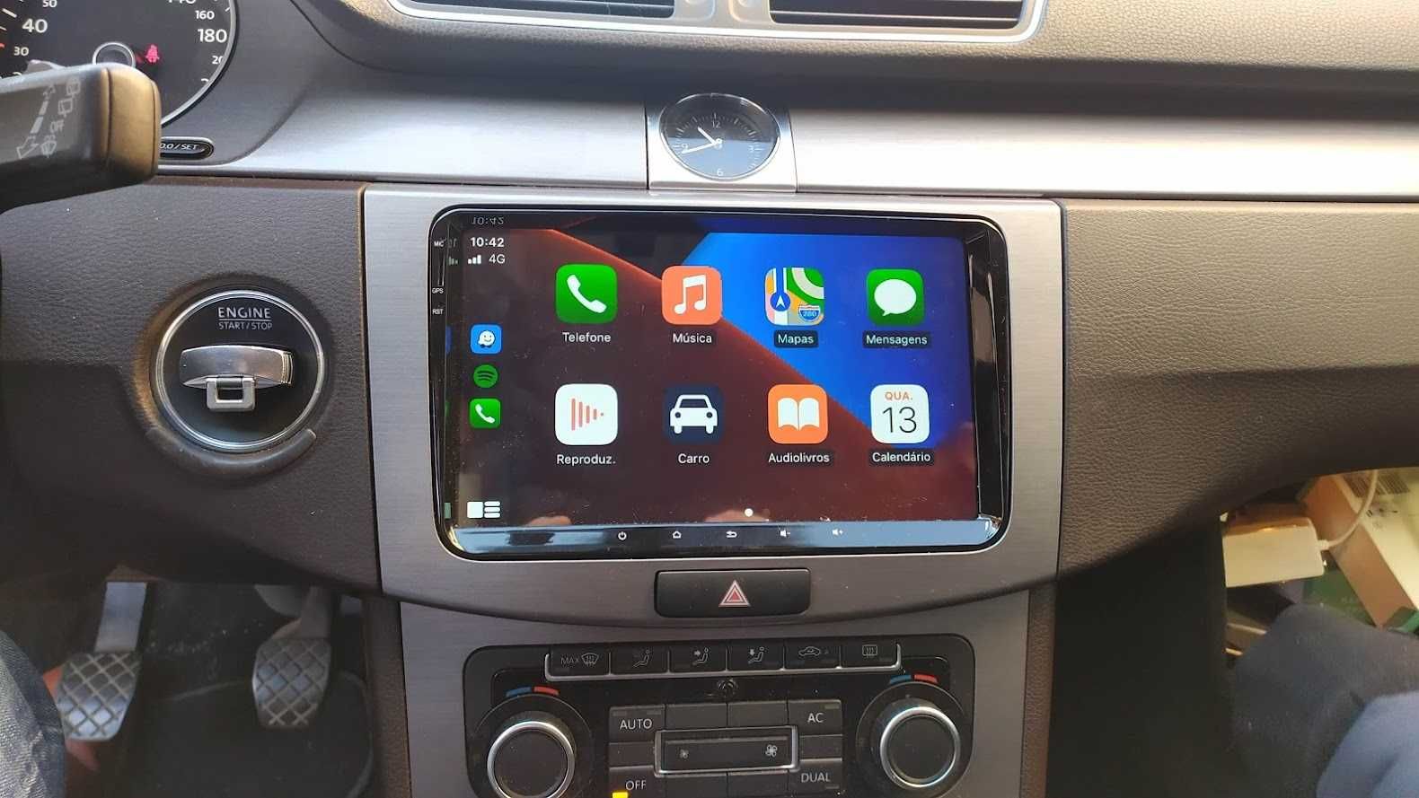Auto Rádio Carplay & Android Auto VW, Seat e Skoda GPS Bluetooth USB