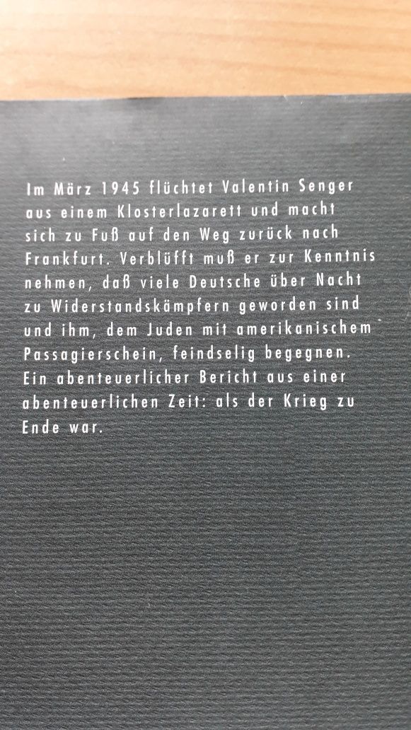 Der Heimkehrer Valentin Senger po niemiecku C1 Żydzi po wojnie Niemcy