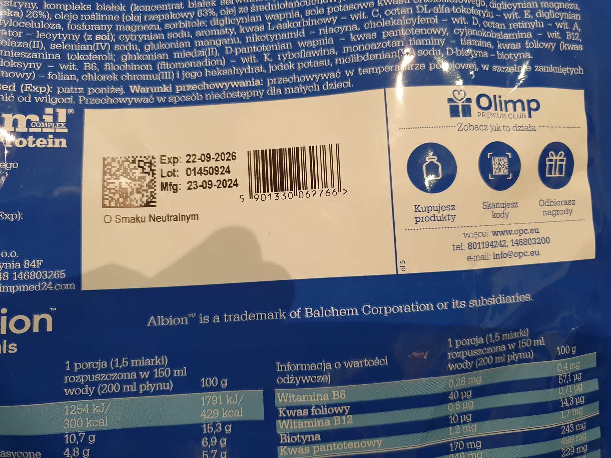 Olimp Nutramil Complex Protein neutr.700G dwa opakowania