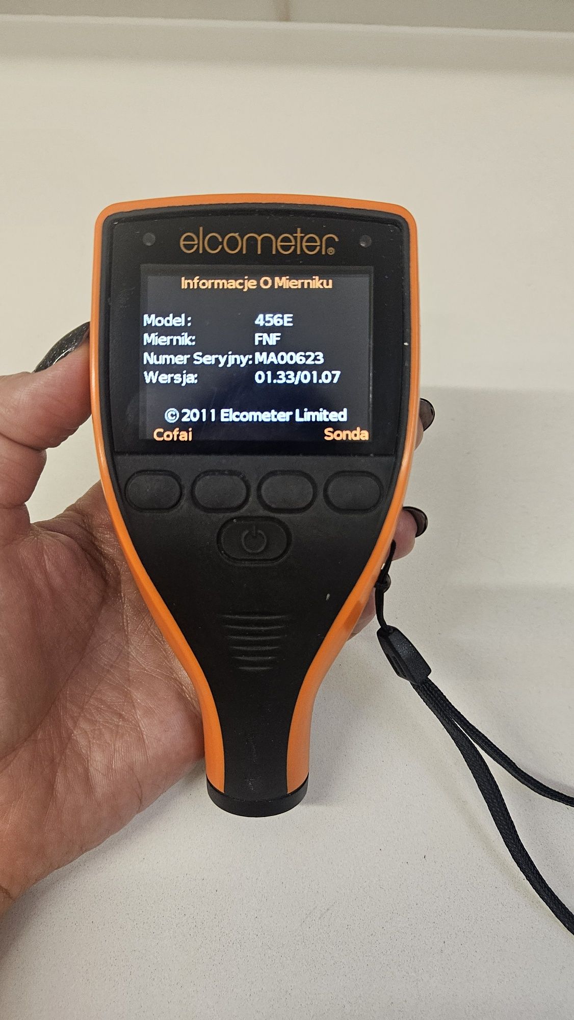 Miernik grubości powłok  lakieru sonda Elcometer 456E folie i płytki