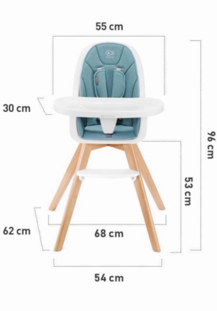 Krzeselko do karmienia Kinderkraft 2w1 tixi